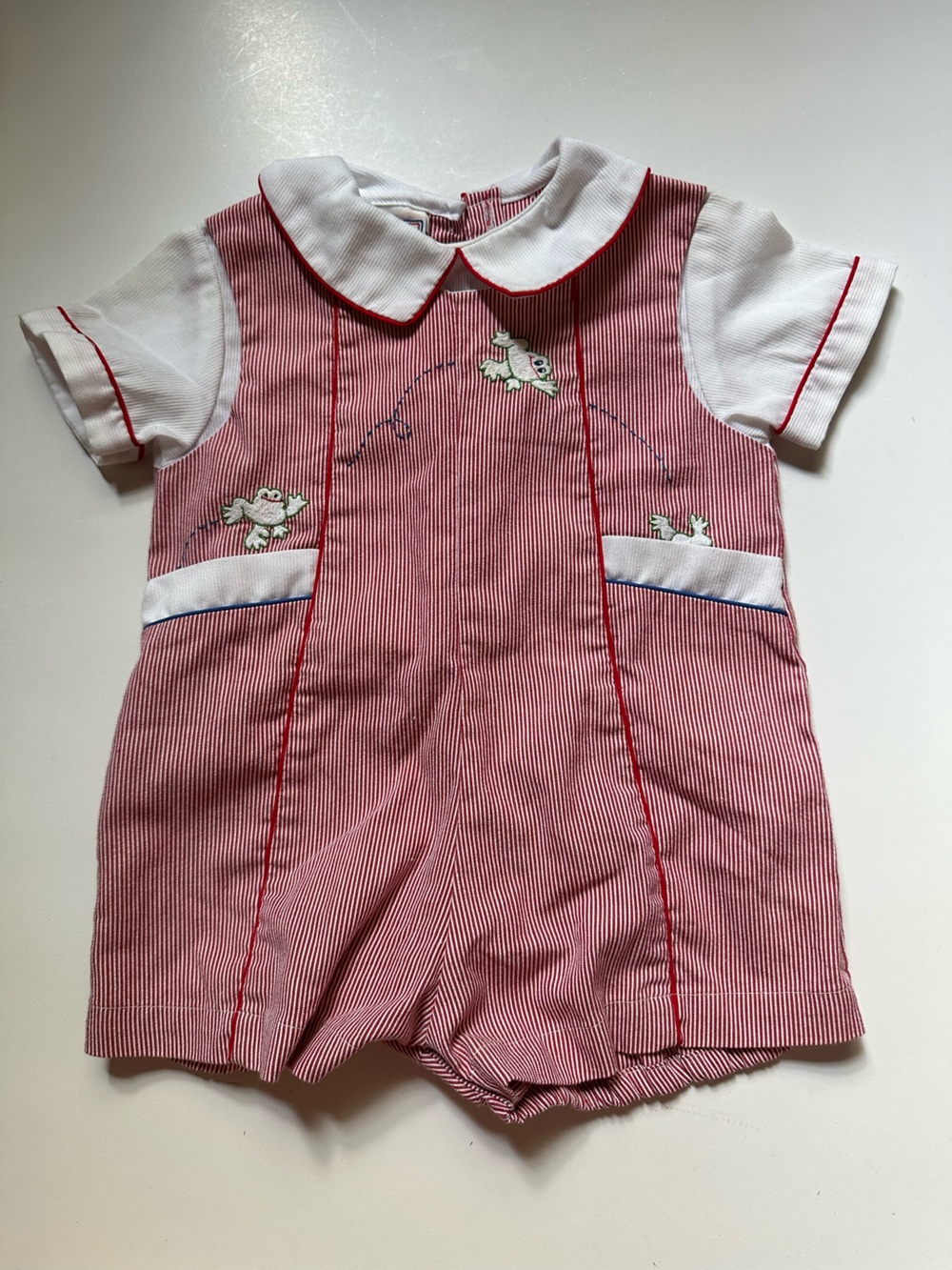 Petit Ami Embroidered Frog One Piece